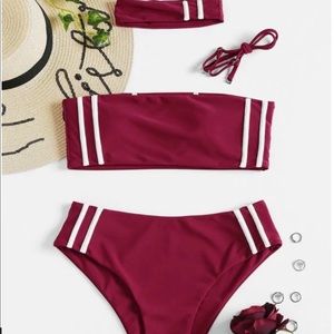 Red wine Zaful Bikini NWT